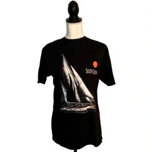 Vintage 80s Velva Sheen South Carolina Sailboat Graphic Tee USA Medium